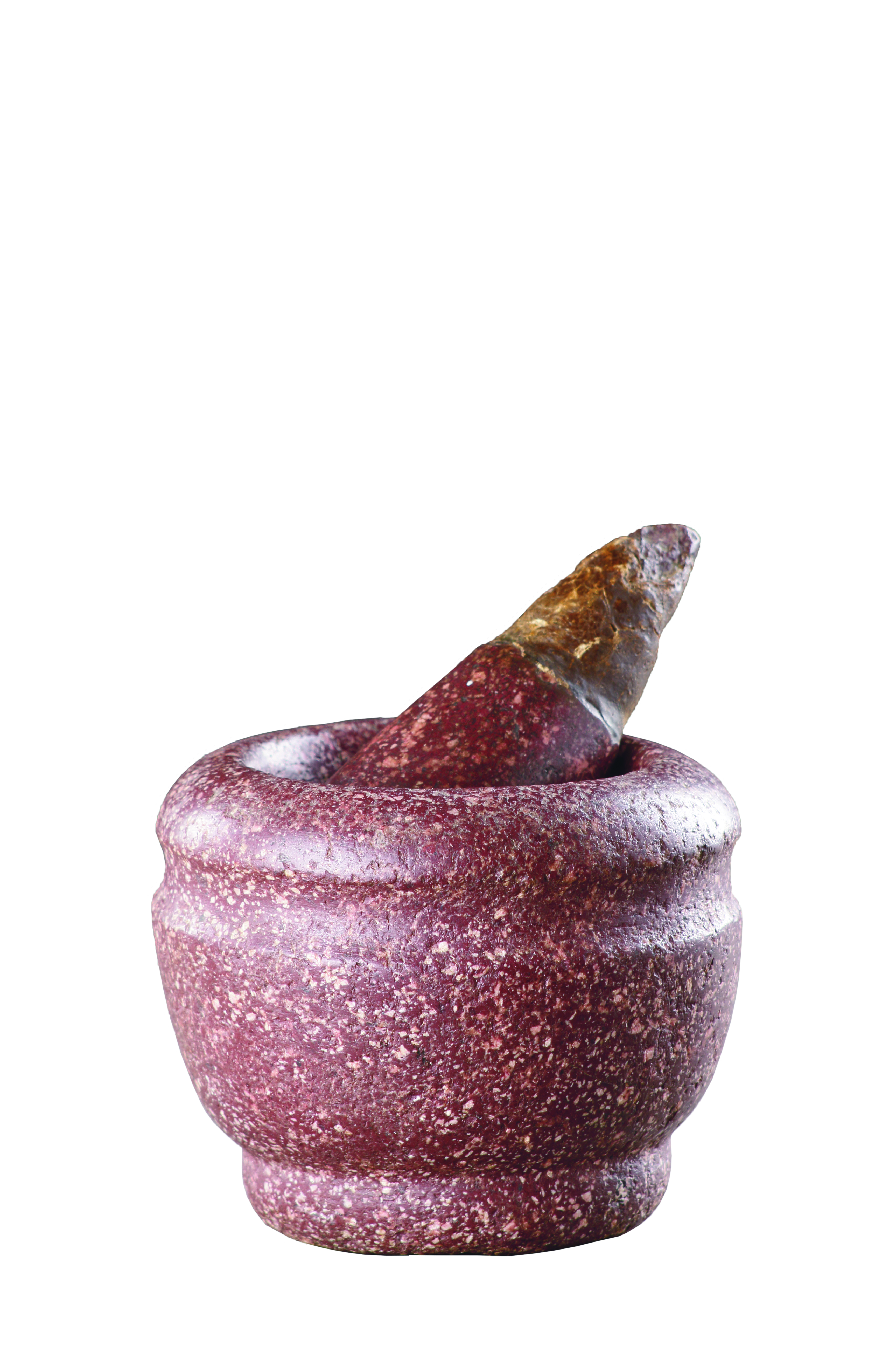 A Small Finely Marked Porphyry Mortar and Pestle 